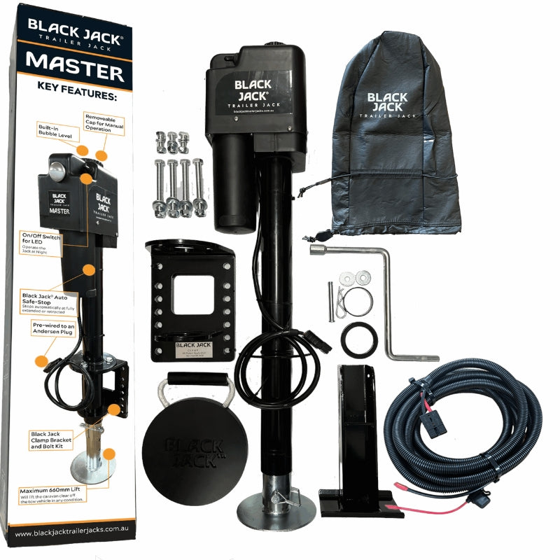 Black Jack Trailer Jack Master Up to 1.6T Capacity with wiring harness