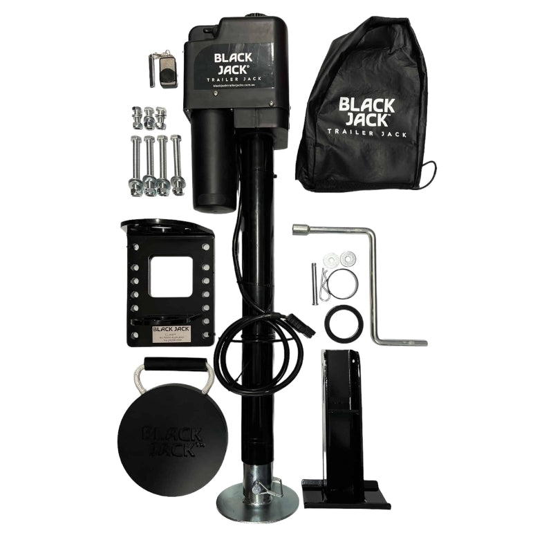 Black Jack Trailer Jack Maxi Up to 2.0T Capacity with wiring harness