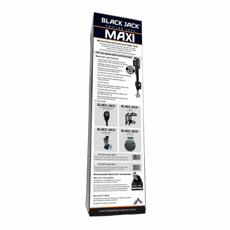 Black Jack Trailer Jack Maxi Up to 2.0T Capacity with wiring harness