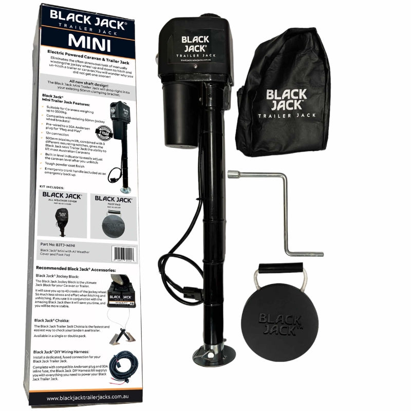 Black Jack Mini Electric Powered Trailer Jack Kit 1T