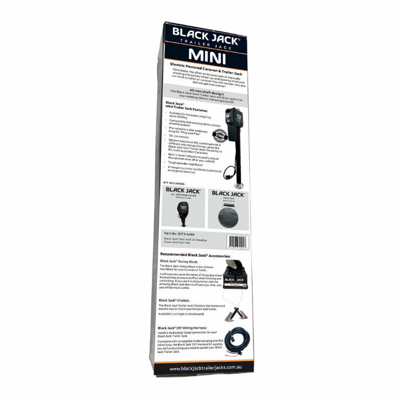 Black Jack Mini Electric Powered Trailer Jack Kit 1T