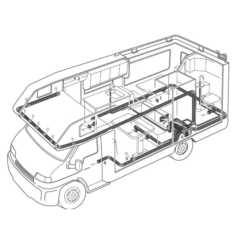 Truma Combi 4E Gas/Electric Heater Black Cowl