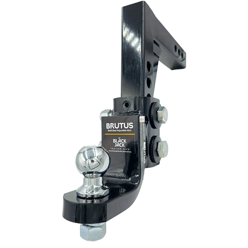 Brutus by Black Jack Adjustable Steel Hitch 325mm Drop with 70mm Ball