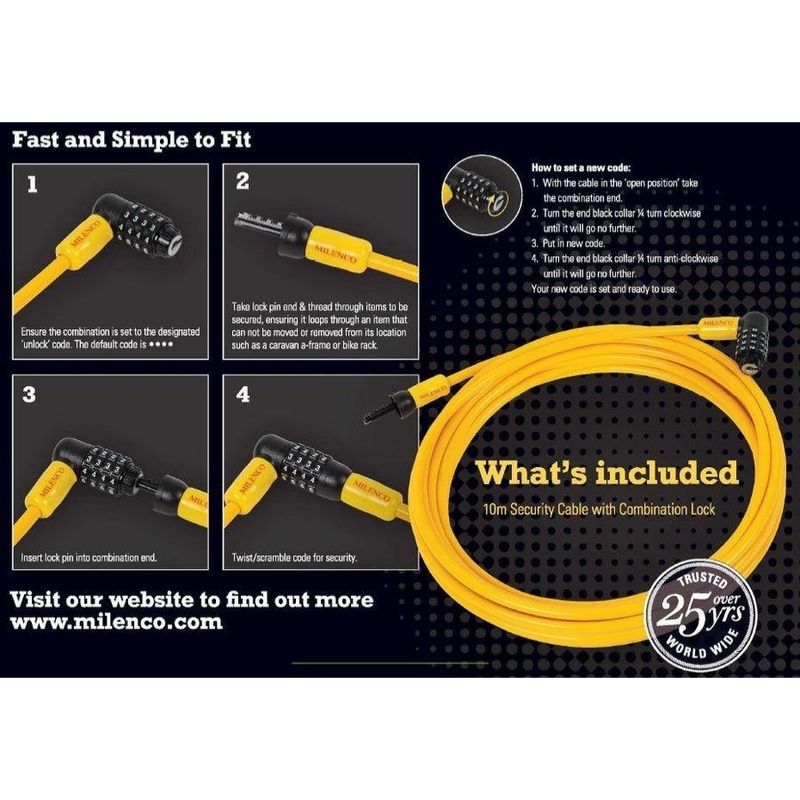 Milenco 10m Security Cable MIL5968