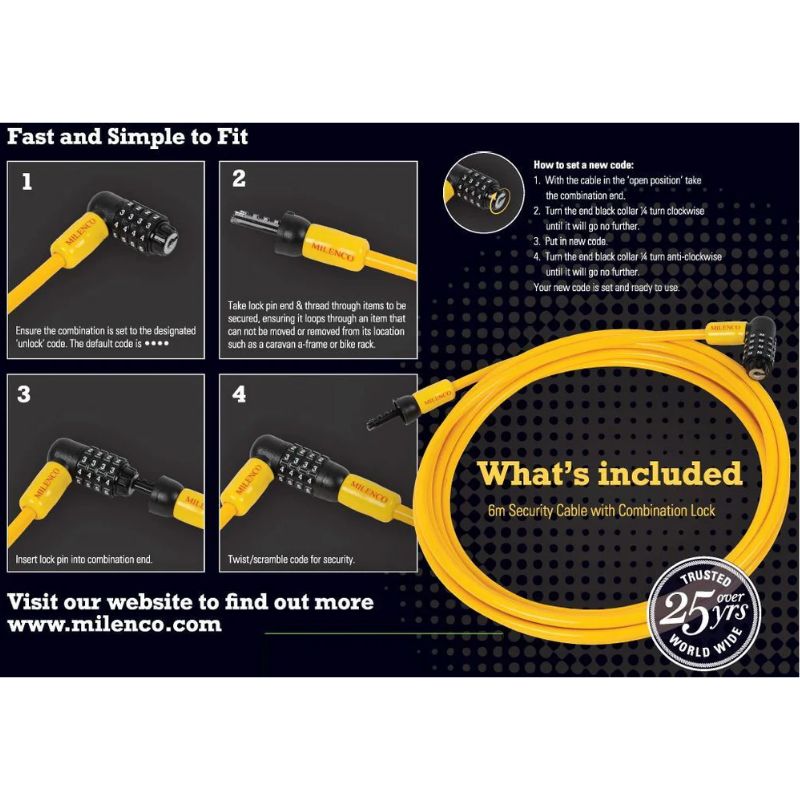 Milenco 6m Security Cable MIL5951