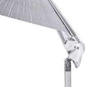 Close-upa of a metal bracket with a white background
